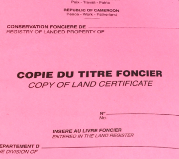 Titre foncier cameroun la croisée immobilier